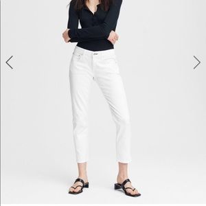 RAG AND BONE dre boyfriend/cigarette white jean